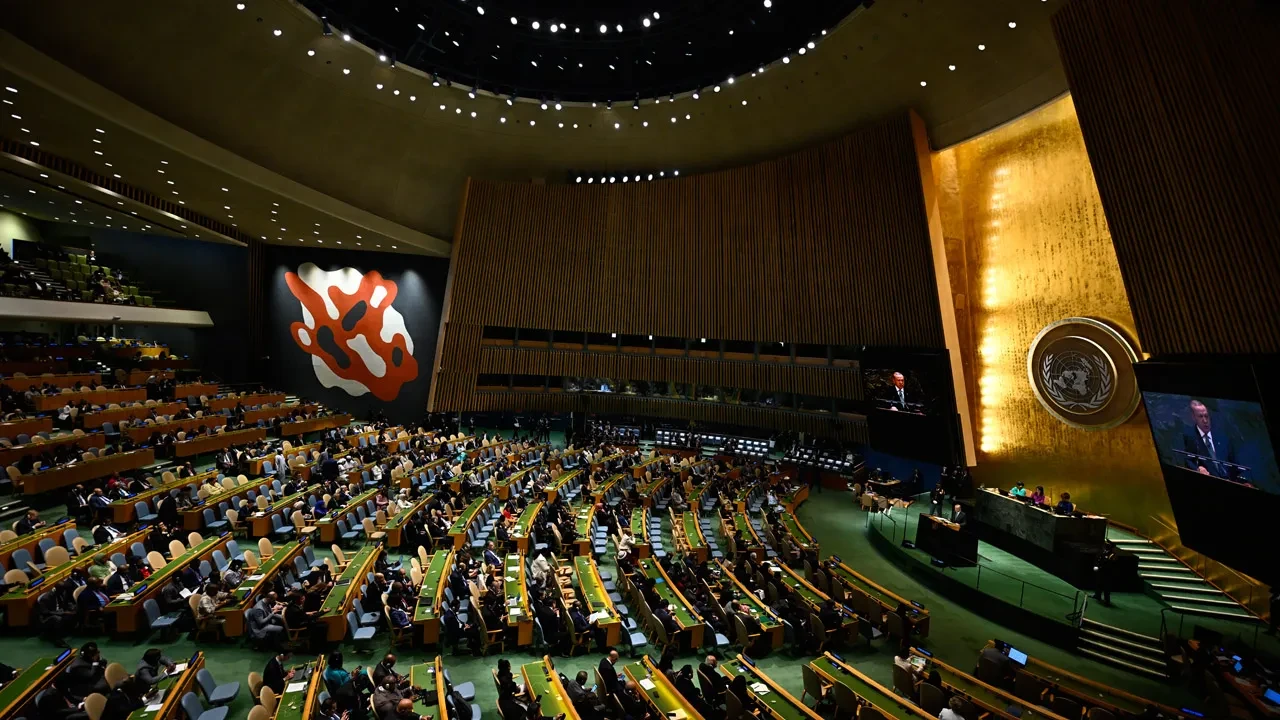 Cumhurbaşkanı Erdoğan BM Genel Kurulu'nda zulmün fotoğrafını gösterip sordu