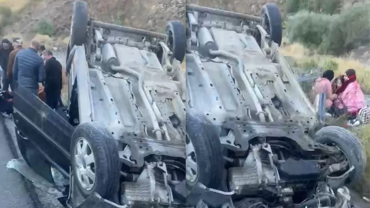 Üniversiteye yolculuk kabusa döndü: Takla atan araçta 3 yaralı