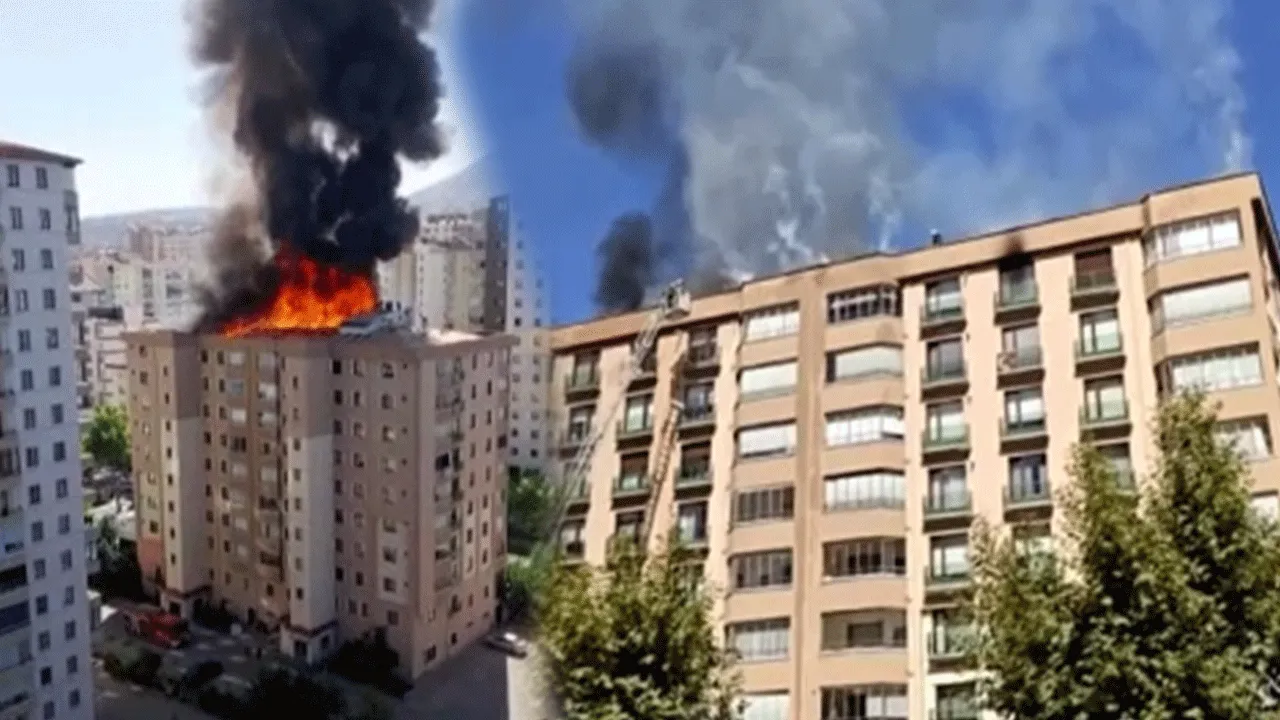 Kimse sebebini bilmiyor! 10 katlı bina bir anda alevlere teslim oldu