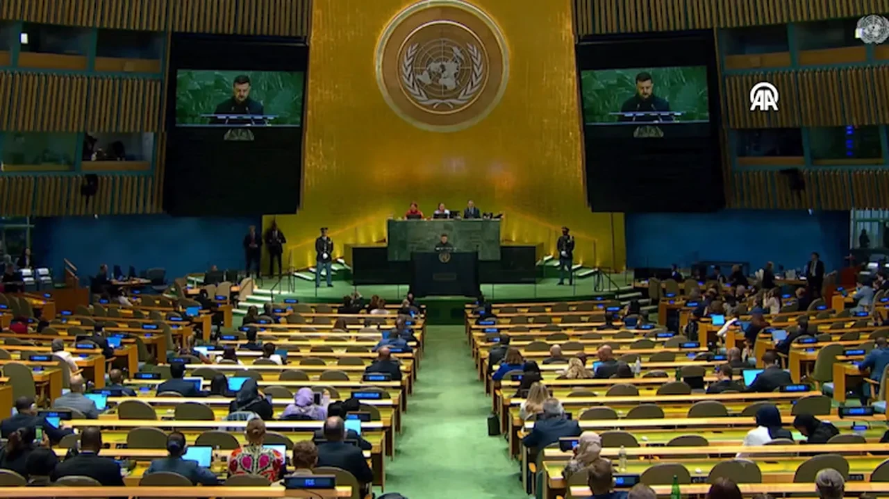 Ukrayna lideri Zelenskiy'den BM Genel Kurulu'nda askeri yardım çağrısı