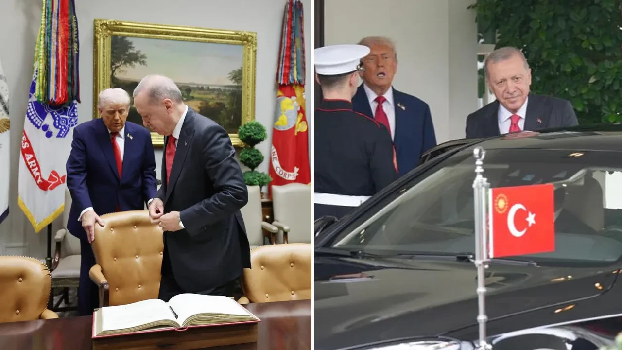 Beyaz Saray'daki görüşmeye damga vuran anlar: Trump 2 hareketiyle şaşırttı