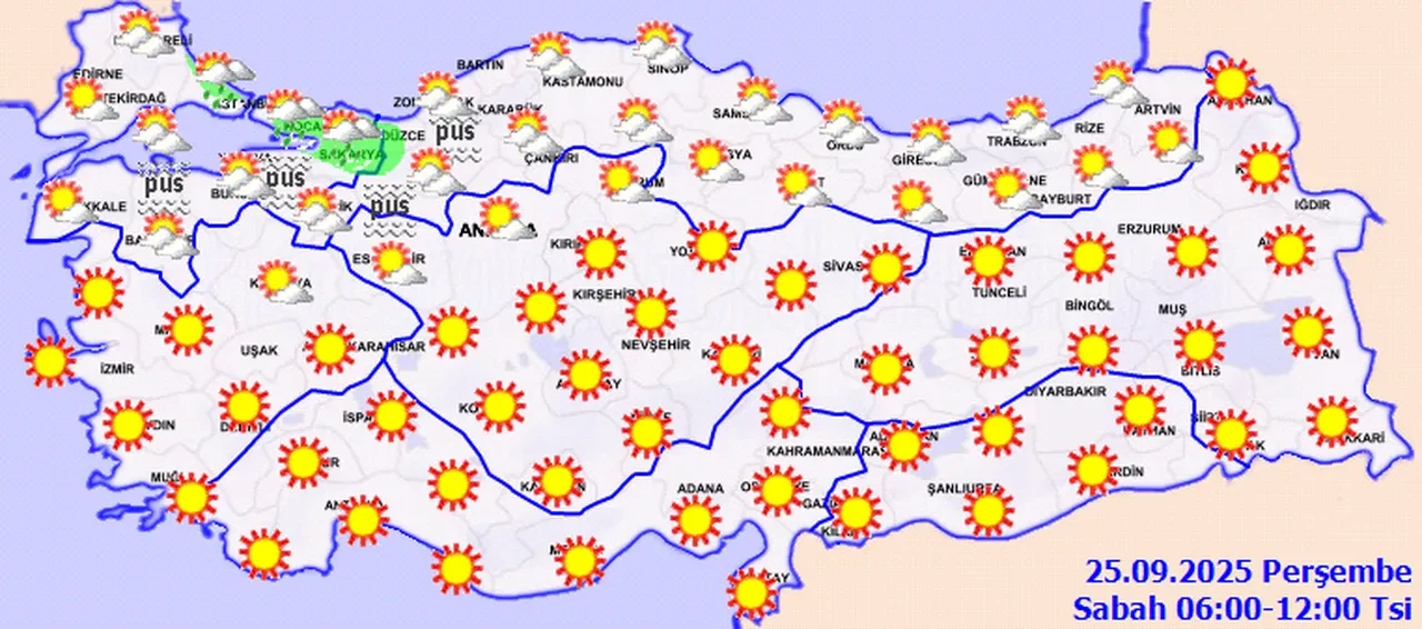 İstanbul'da bugün yağmur yağacak mı? 25 Eylül İstanbul hava durumu