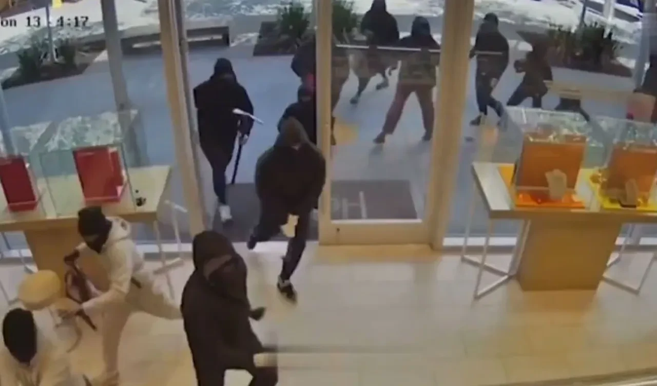 Saniyeler içinde boşaltıp kaçtılar! Mücevher dükkanına onlarca kişilik baskın