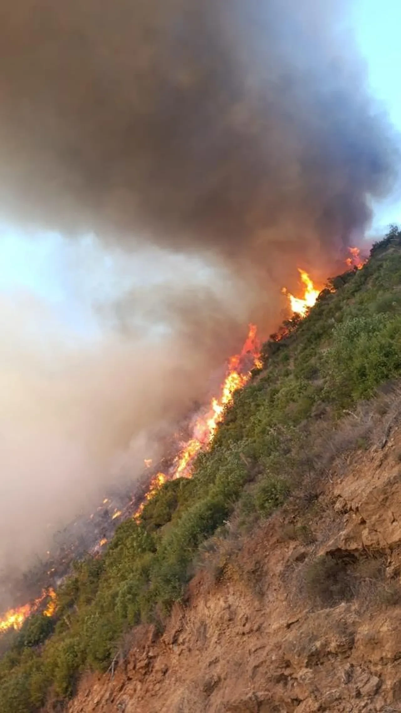 Balıkesir'i alevler sardı! Kaza yapan kamyon yangın çıkardı