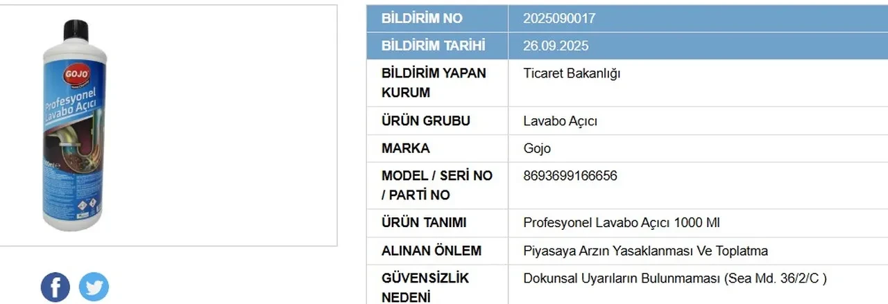 İki markanın temizlik ürünü toplatılıyor! Ticaret Bakanlığı listeye ekledi