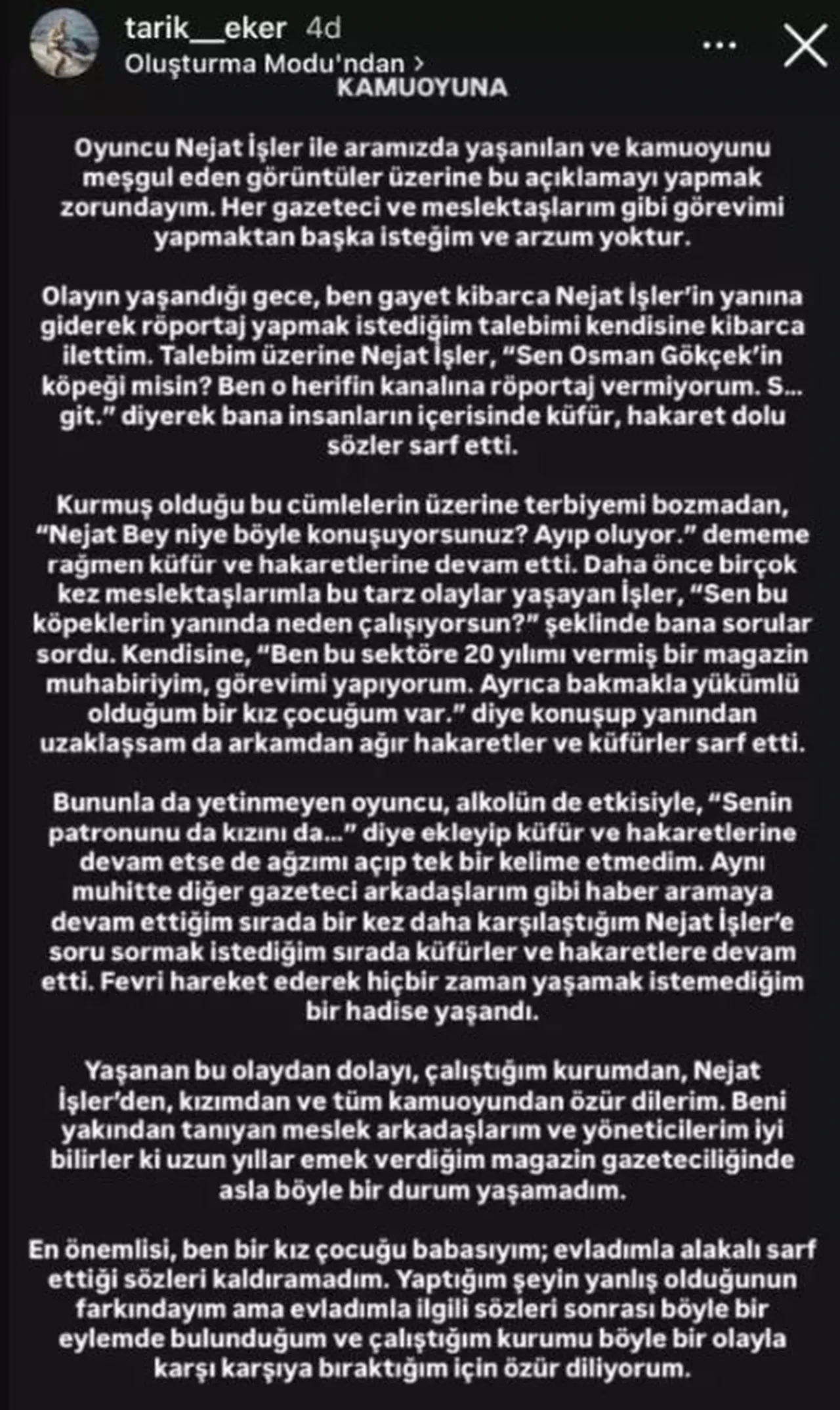 Nejat İşler'e kafa atan Gazeteci Tarık Eker'den açıklama var! Her şey o sözü söyleyince olmuş