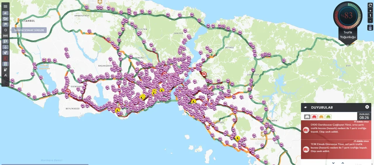 İstanbul'da sağanak trafiği felç etti! Araçlar ilerleyemiyor: Yoğunluk yüzde 85