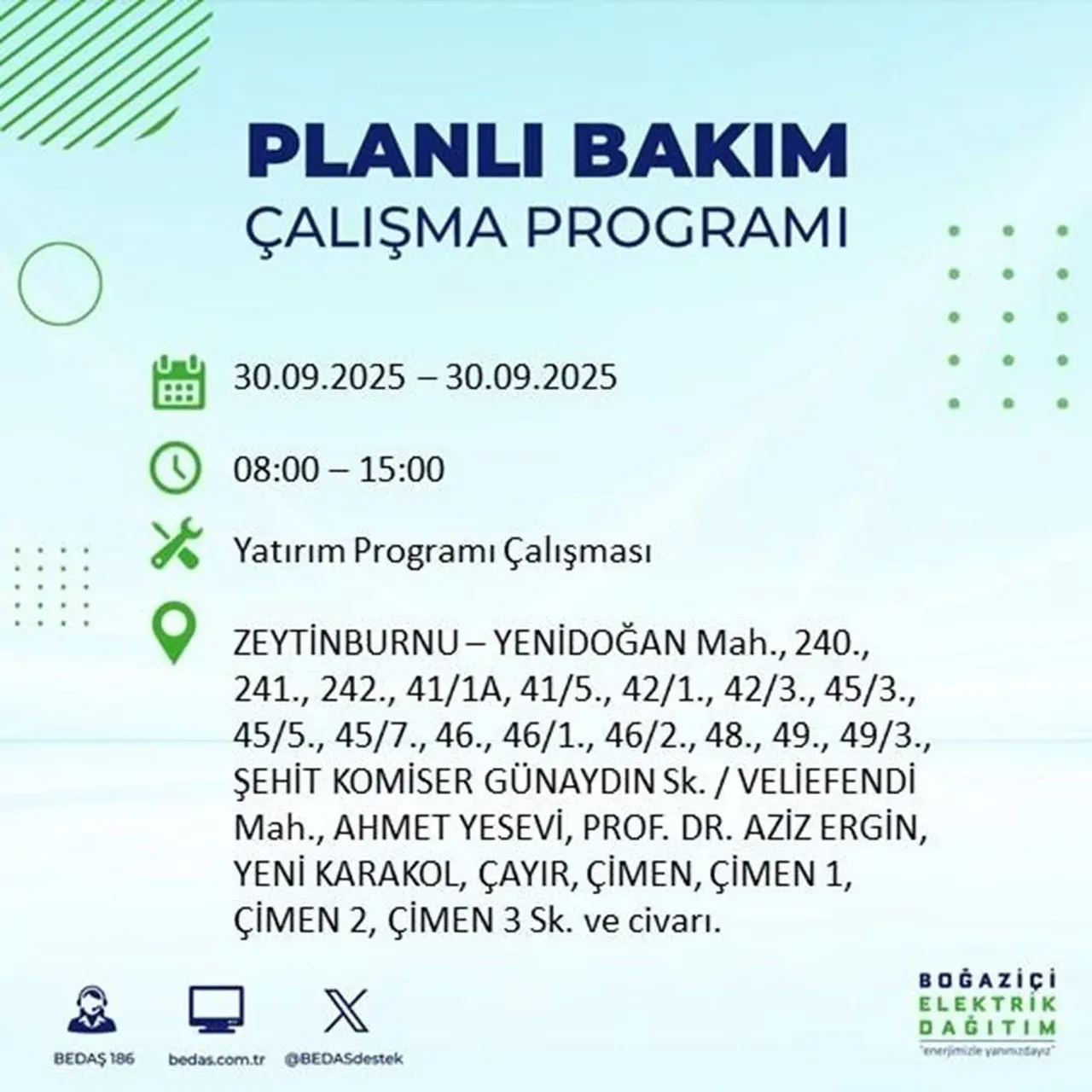İstanbul’un 23 ilçesinde büyük elektrik kesintisi! Saatlerce sürecek: Mumları hazırlayın