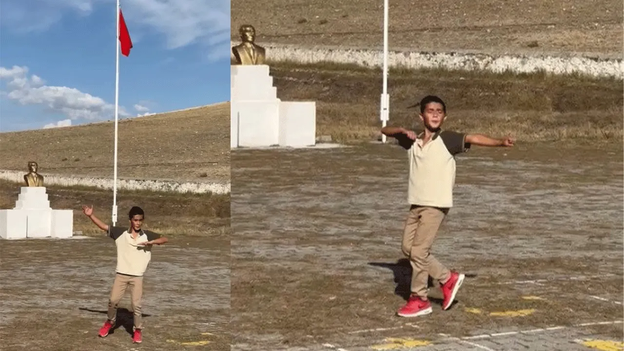 Sosyal medyanın yeni favorisi! Küçük çocuk Kafkas dansıyla izleyenleri coşturdu