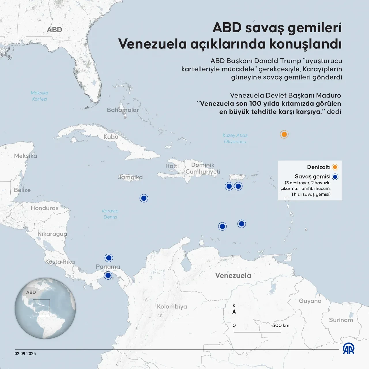 ABD'den Karayipler'de ölümcül saldırı! Venezuela gemisi vuruldu: 11 ölü