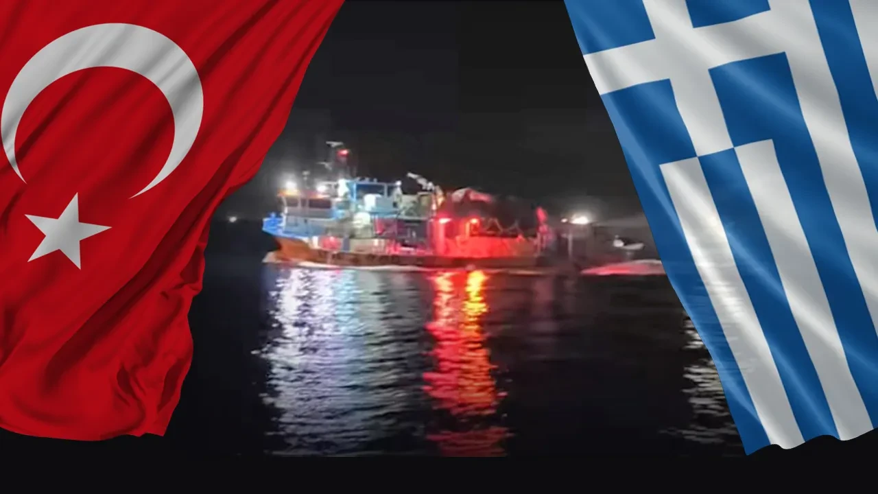 Ege Denizi'nde Yunan ve Türk balıkçılar arasında gerilim! Silahlar patladı, o anlar kameraya yansıdı
