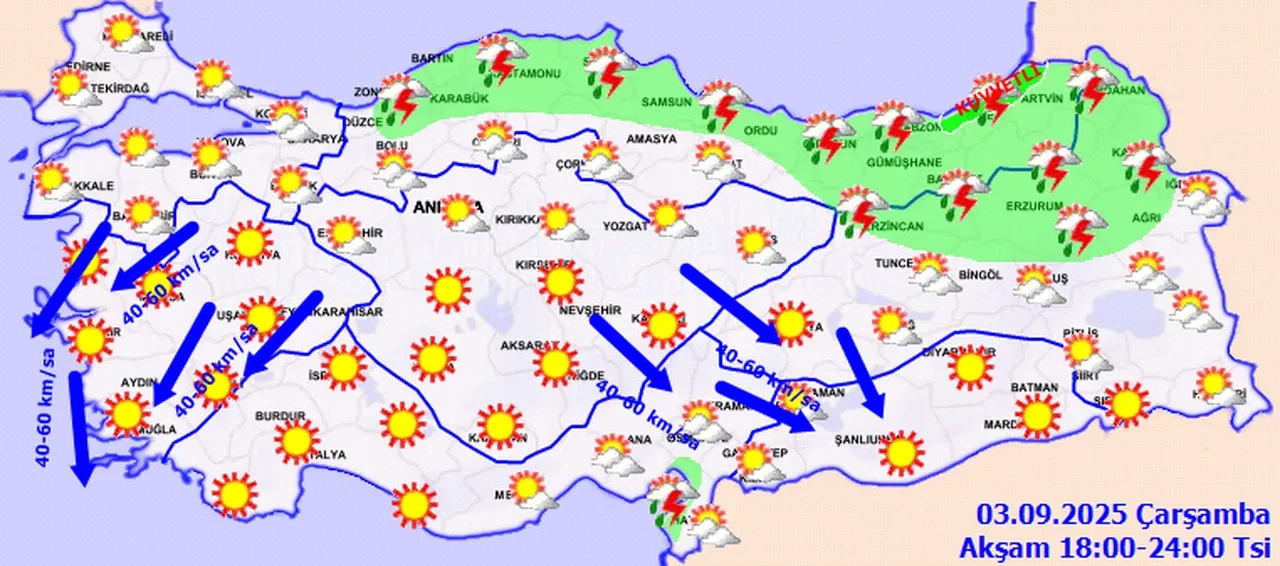 Meteoroloji 21 ili uyardı: Kuvvetli sağanak ve fırtına geliyor