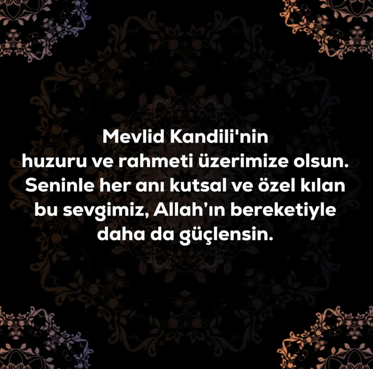 Sevgiliye kandil mesajı