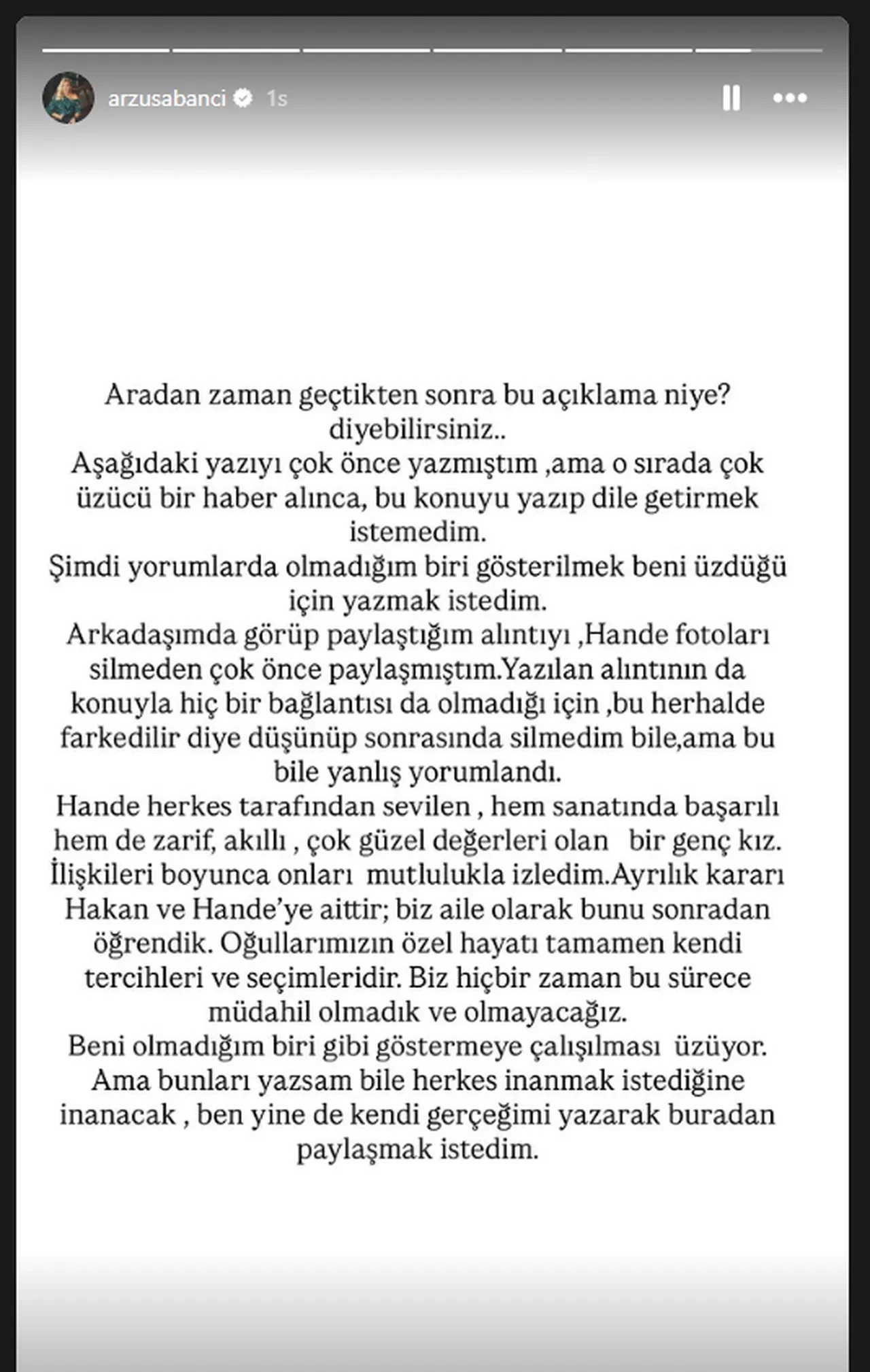 Arzu Sabancı'dan Hande Erçel açıklaması geldi