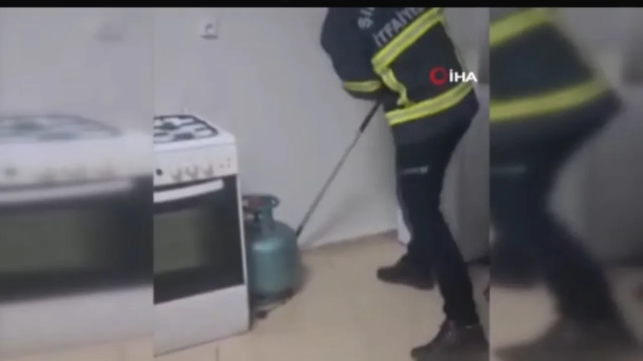 İş yerinde yılan paniği! Korku dolu anlar kamerada