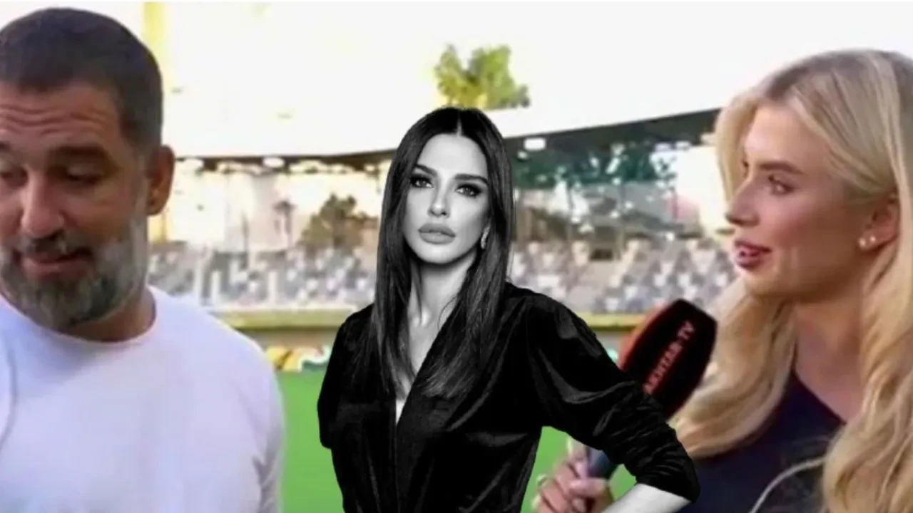 Aslıhan Doğan Turan, Arda Turan'ın Ukraynalı spikerle göz teması kurmamak için gösterdiği çaba hakkında konuştu 