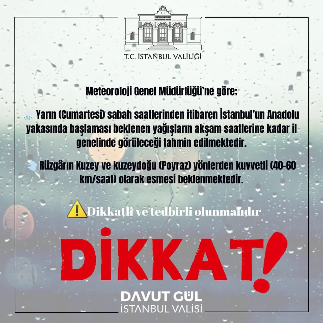 İstanbul için sağanak alarmı! Valilik saat vererek uyardı