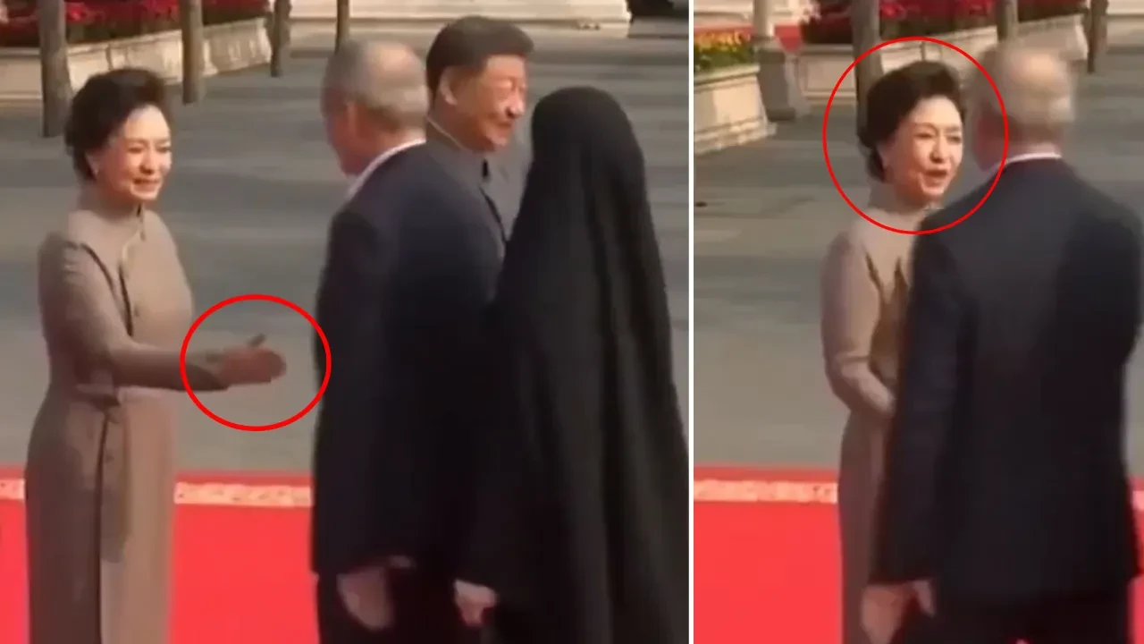Çin'in First Lady'sinin eli havada kaldı! Sosyal medyada ses getiren anlar...