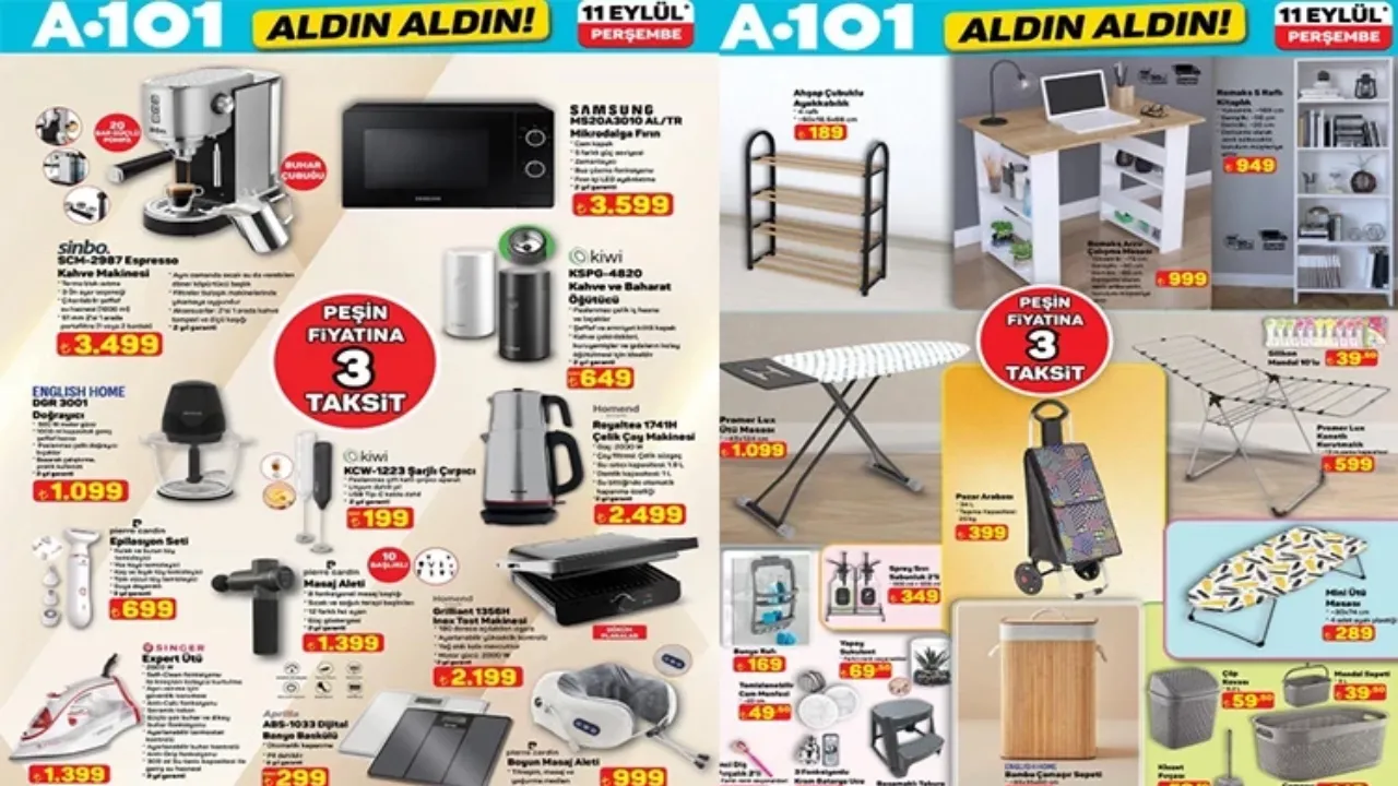 A101 Aldın Aldın 11 Eylül bu hafta neler geliyor?
