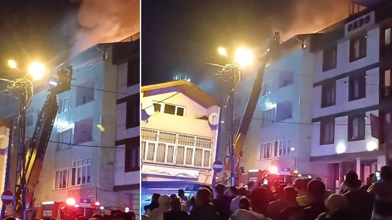 İstanbul’da 5 katlı binada yangın paniği! Tüm mahalle ayağa kalktı
