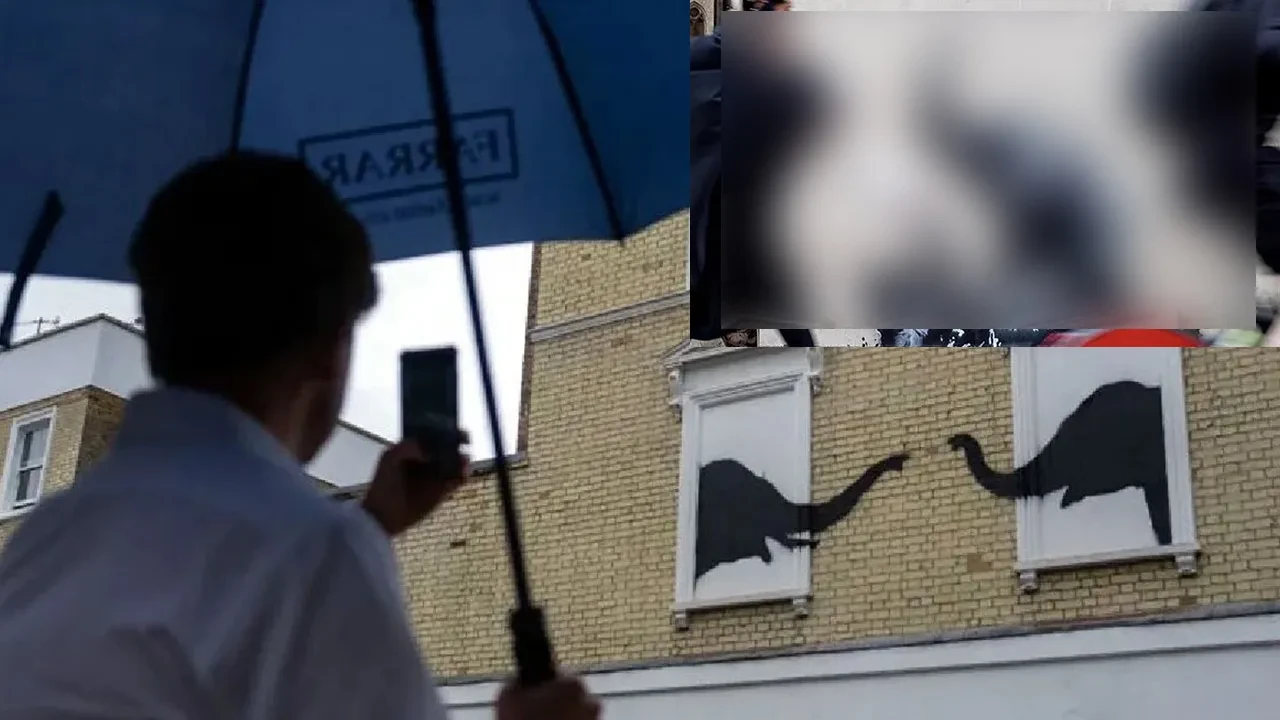 Gizemli sanatçı Banksy yeniden ortaya çıktı! Çizdiği mahkeme resmi olay oldu