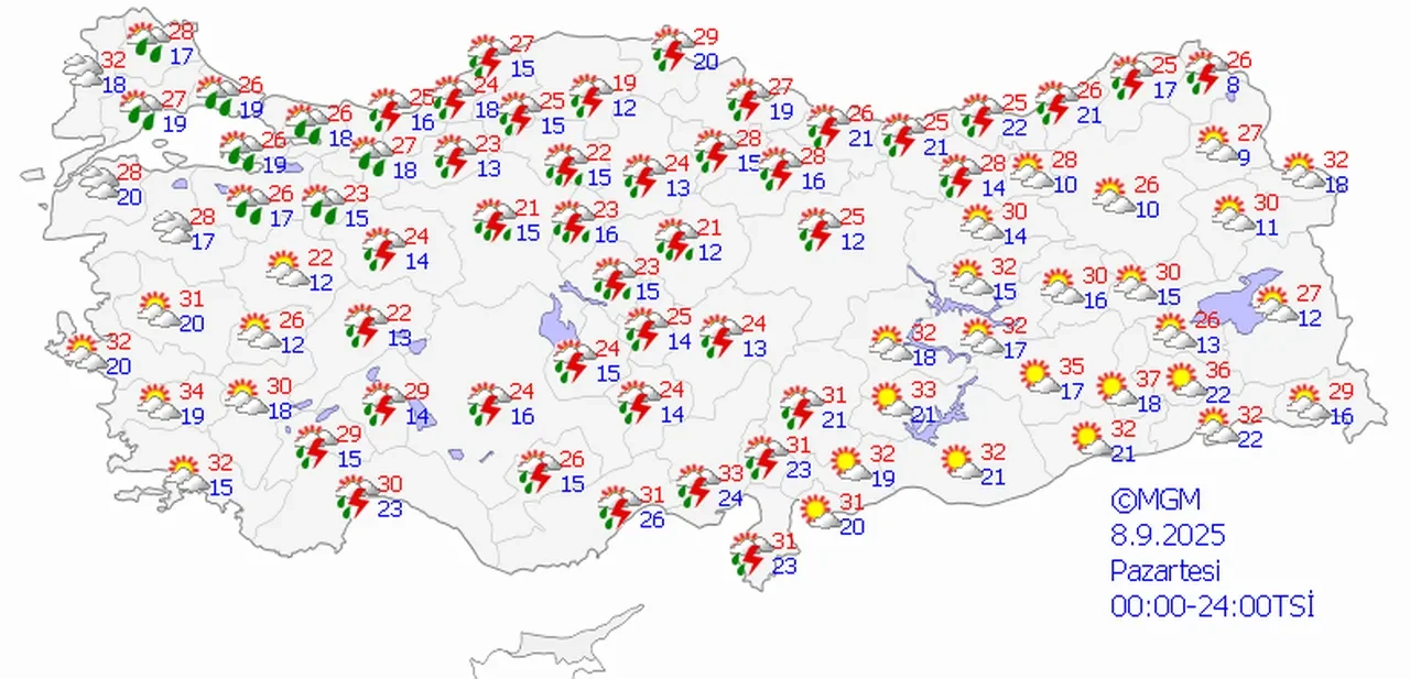 Sonbahar yağışlı başladı! Kuvvetli sağanak yağmur alarmı! 6 il için sarı kodlu uyarı geldi