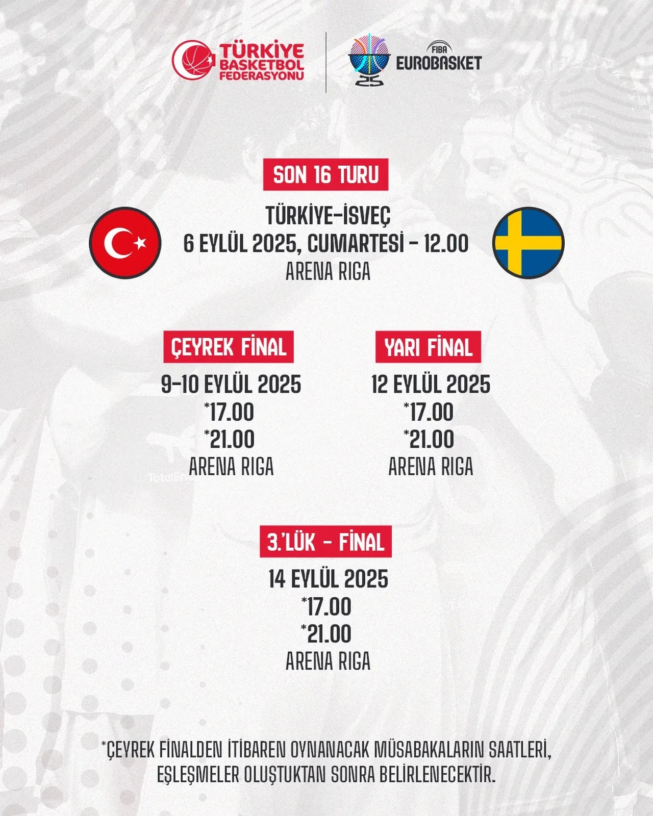 Türkiye Polonya'yı yenerse yarı finalde kimle karşılaşacak? 2025 Avrupa Basketbol Şampiyonası yarı final maç tarihleri