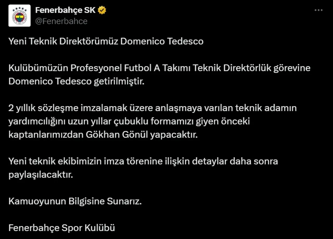 Domenico Tedesco maaşı ne kadar olacak? Fenerbahçe ile 2 yıllık sözleşme imzalayacak