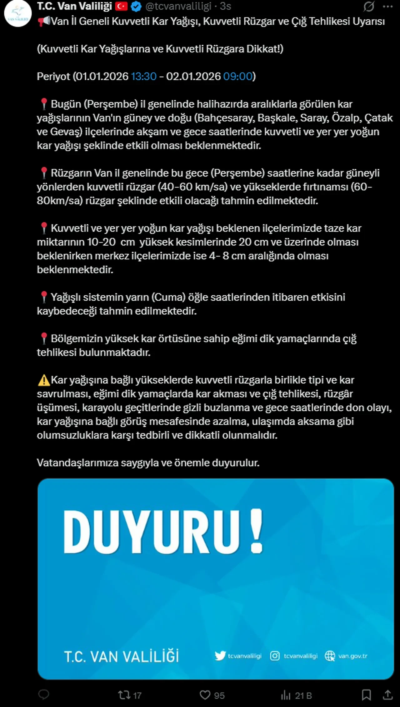 Adıyaman, Van, Diyarbakır'da yarın okullar tatil mi, var mı? 2 Ocak son dakika valilik açıklamaları