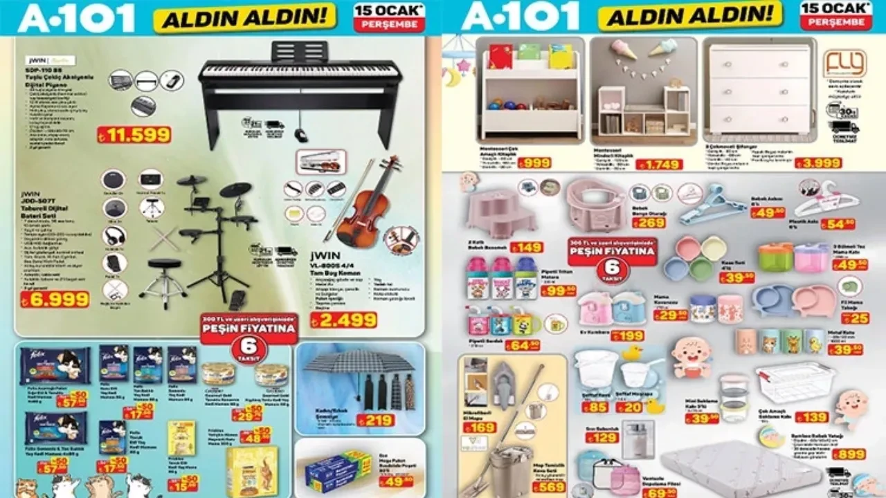 A101 15 Ocak aktüel ürünler afişi bu hafta neler var? A101 indirim kataloğu yayınlandı