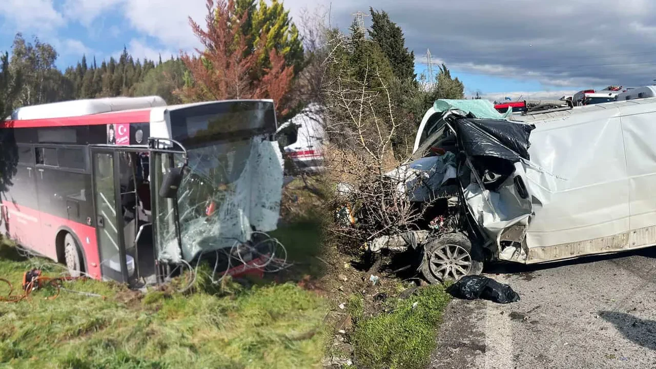 Belediye otobüsü ile panelvan çarpıştı! Ölü ve yaralılar var