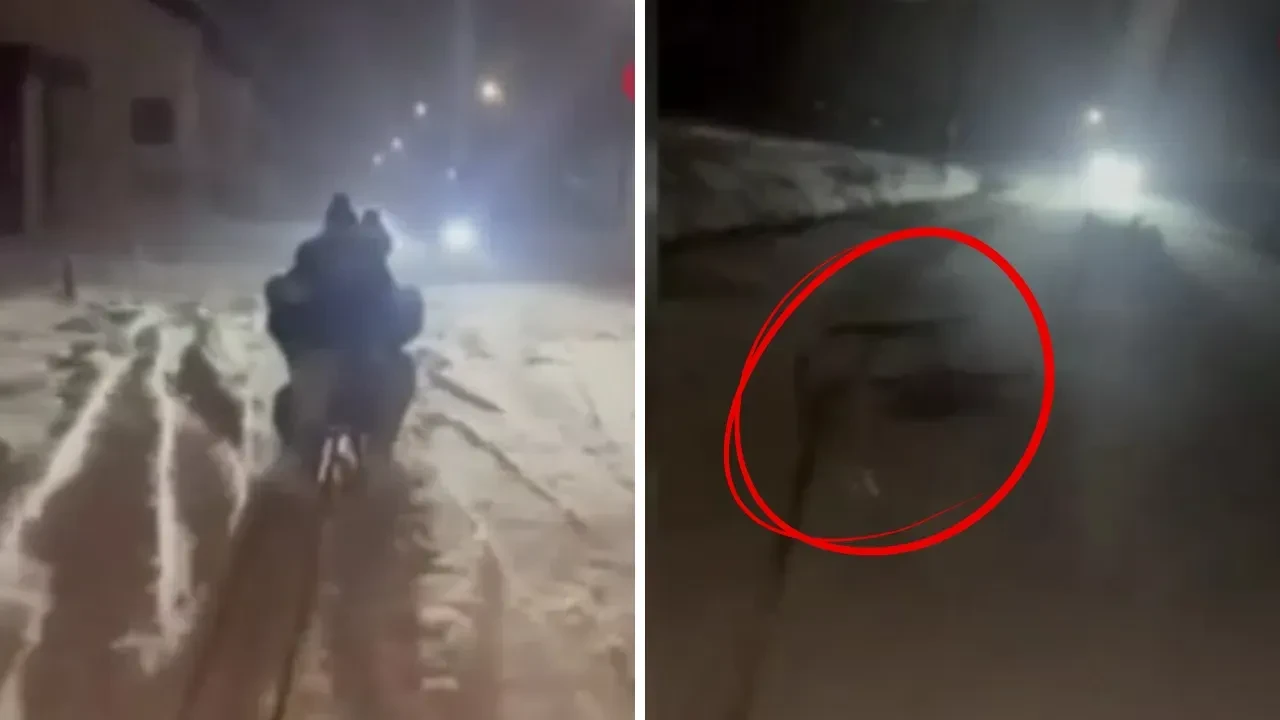 Eğlence felaketle bitti! Kızaktan düşen iki genç aracın altında kaldı