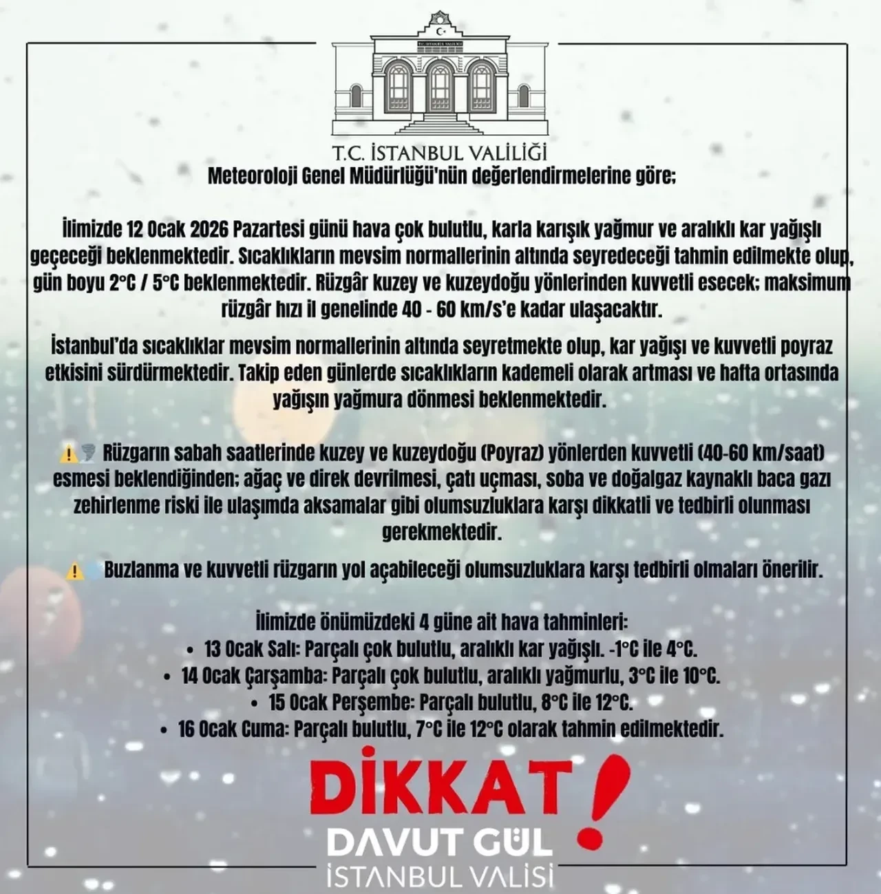 İstanbul okullar tatil mi? 13 Ocak Salı İstanbul Valiliği kar tatili açıklaması bekleniyor