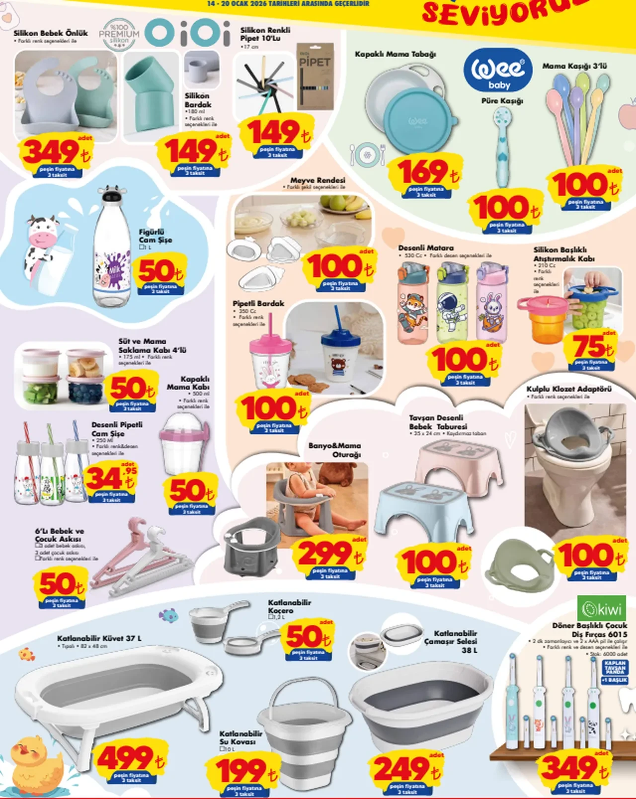 ŞOK AKTÜEL ürünler 14-20 Ocak afişi! Haftalık ŞOK Aktüel kataloğunda yeni anne-baba olanlar dikkat