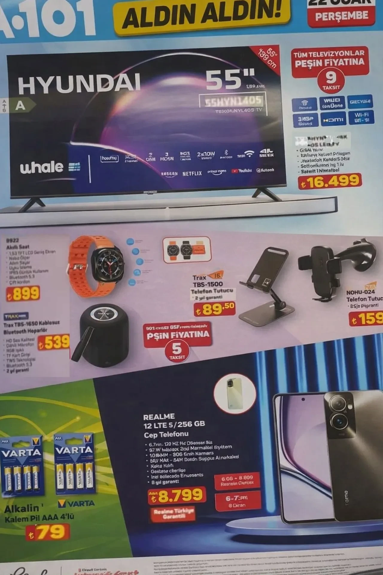 A101 16-22 Ocak aktüel kataloğu belli oldu! A101’e kitaplık, battaniye, beyaz eşya ürünleri, waffle makinesi ve akıllı saat geliyor