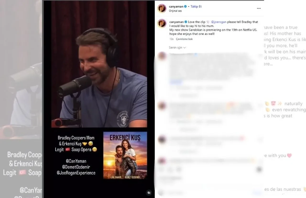  Bradley Cooper, Erkenci Kuş dizisi övdü! Can Yaman'dan cevap gecikmedi 