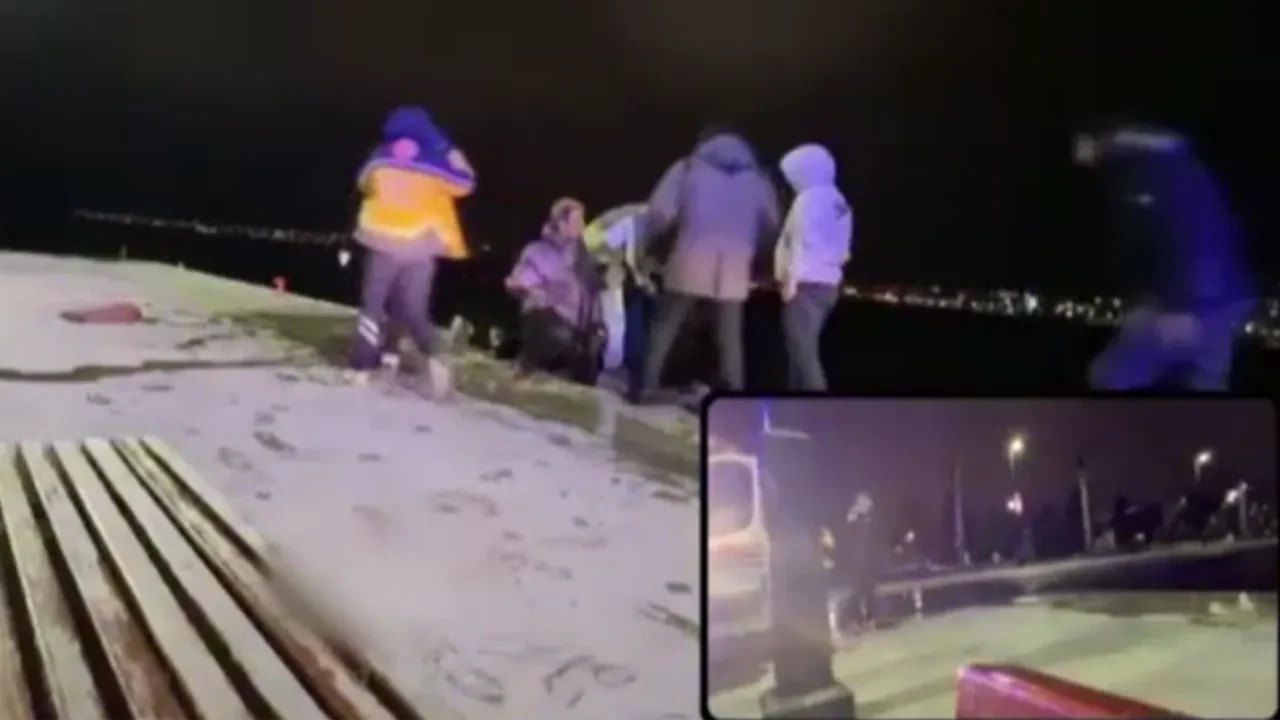 Denize atlayan kadını canlı yayında kurtardı! O anlar kameralara yansıdı