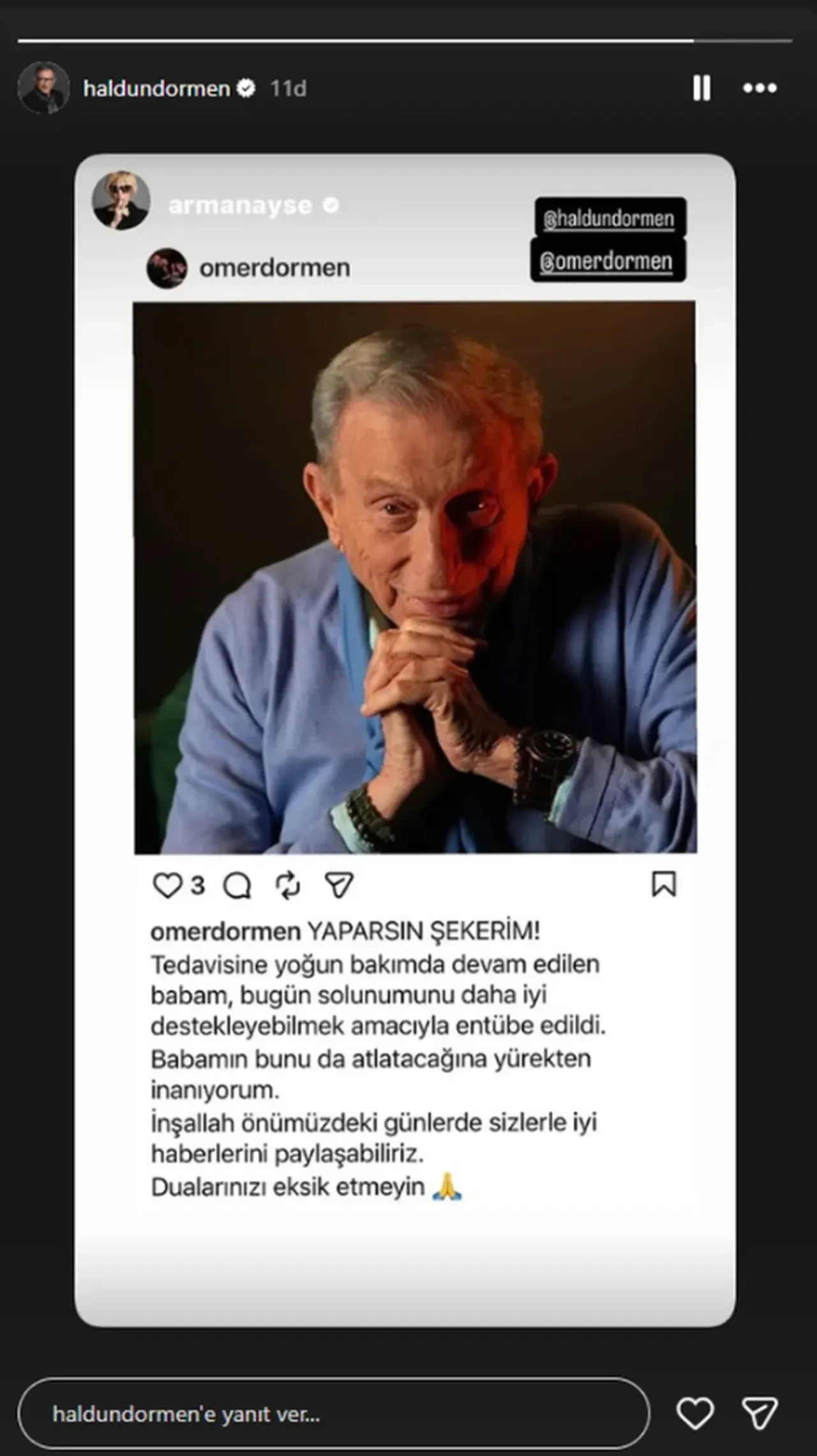 Haldun Dormen'in son sağlık durumuyla ilgili yeni açıklama! Oğlu Ömer Dormen sitem etti 