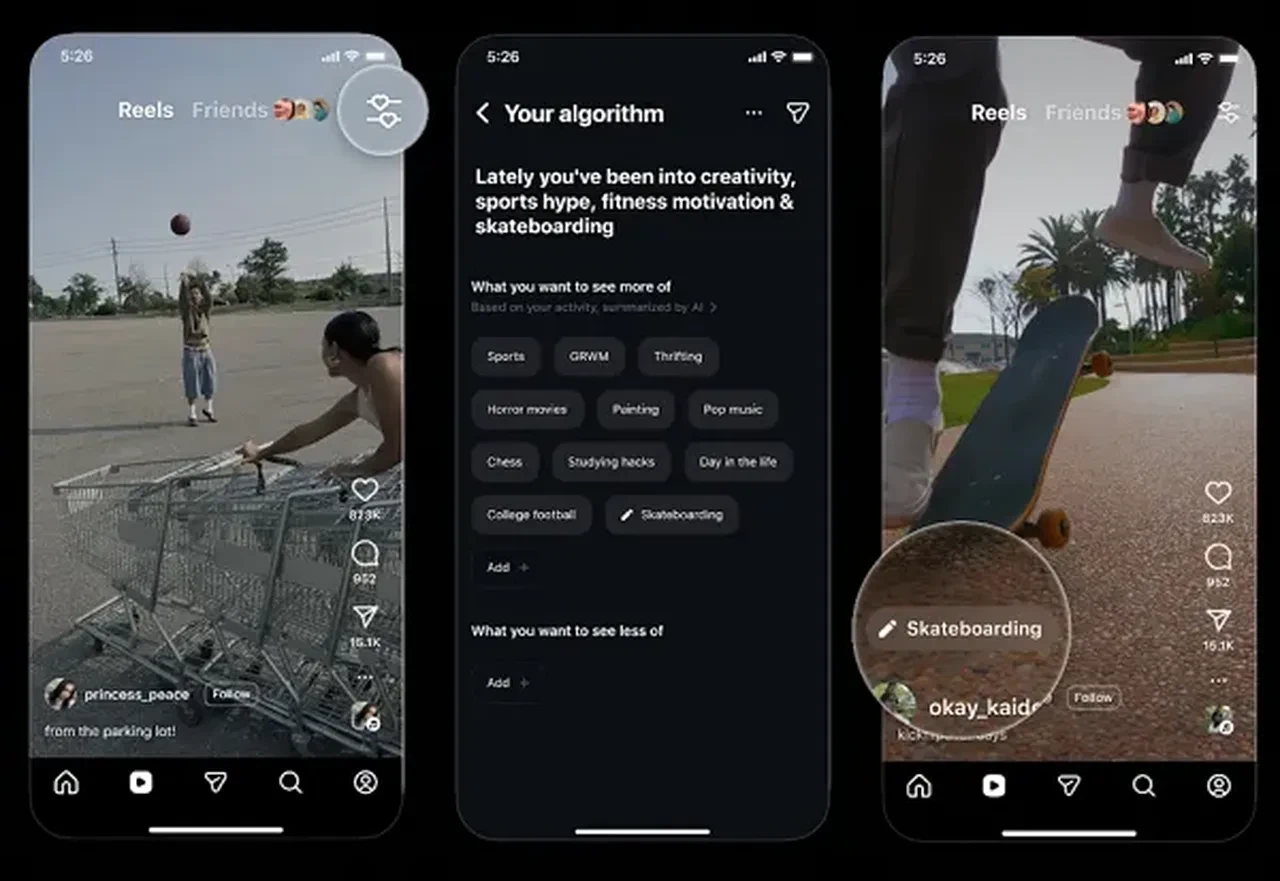 Instagram kullanıcılarına müjde: Reels algoritmasını artık siz yöneteceksiniz