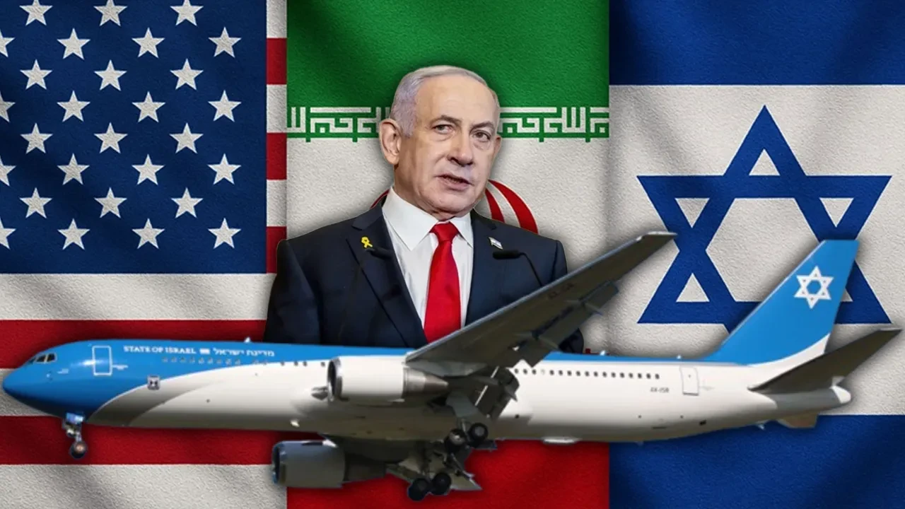 İsrail'in saldırıları sırasında da ülkeden ayrılan Netanyahu'nun uçağı gerilim tırmanınca yine uçtu!