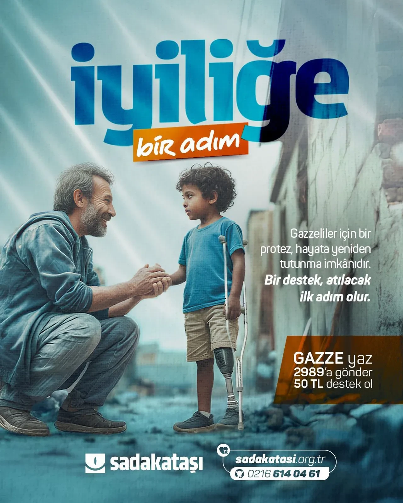 Sadakataşı Gazzeli savaş mağdurlarına protez desteği sağladı