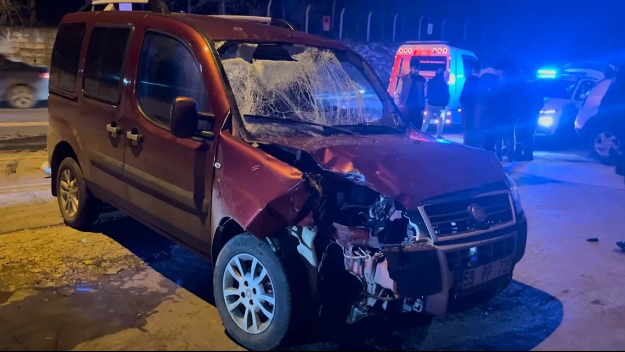 Tekirdağ'da feci kaza kamerada! Yaralılar var