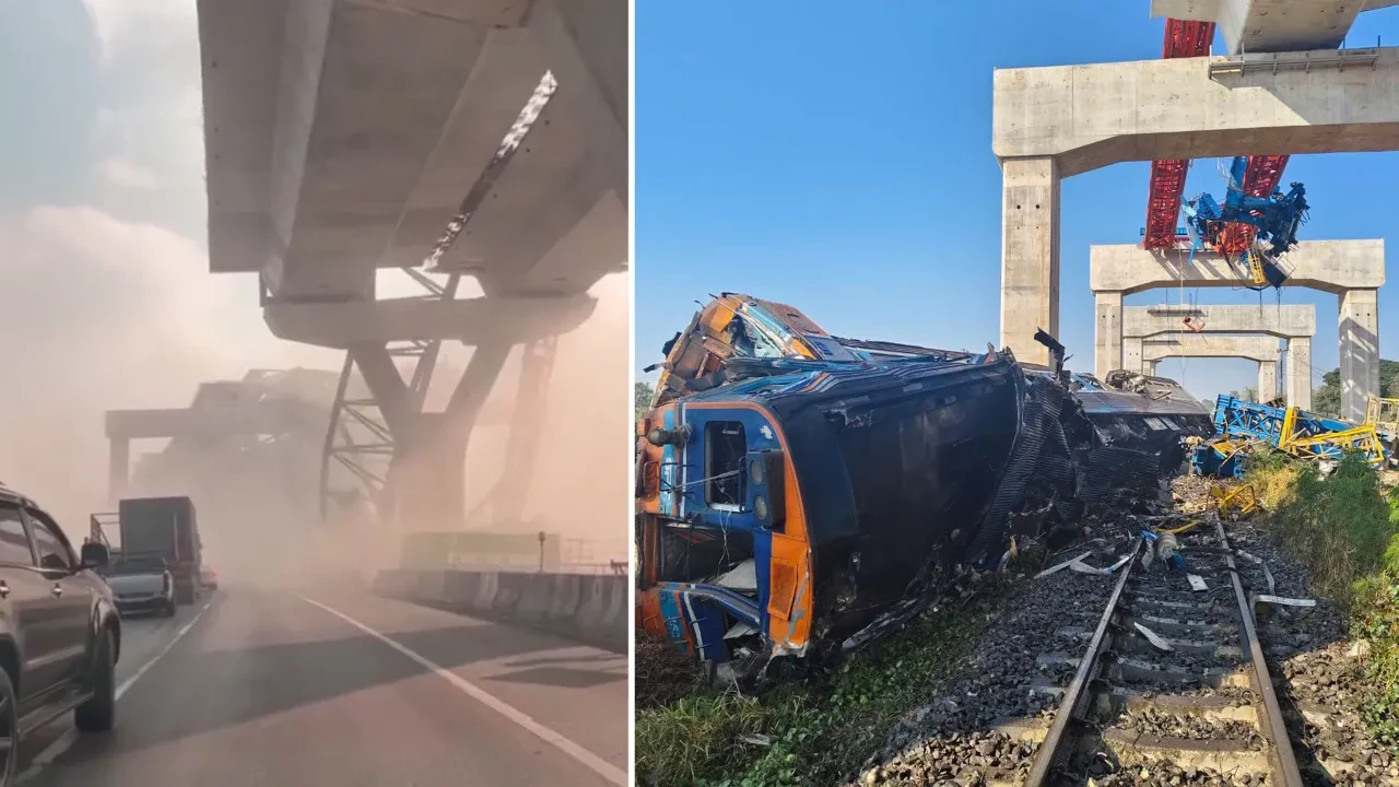 Facianın sebebi yine vinç! Tayland'da 2 gündür öngörülemeyen korkunç kazalar