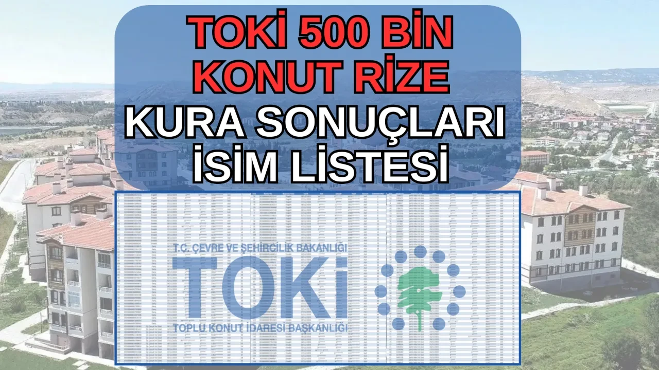 TOKİ Rize kura çekimi sonucu sorgulama ekranı 2026! TOKİ kura çekimi sonuçları isim listesi yayımlandı mı?
