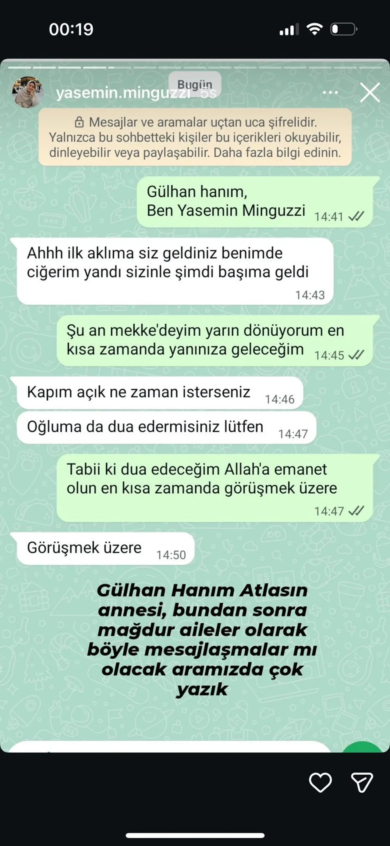 Ahmet Minguzzi'nin annesinden Atlas'ın annesine mesaj! Cevabı yürek yaktı