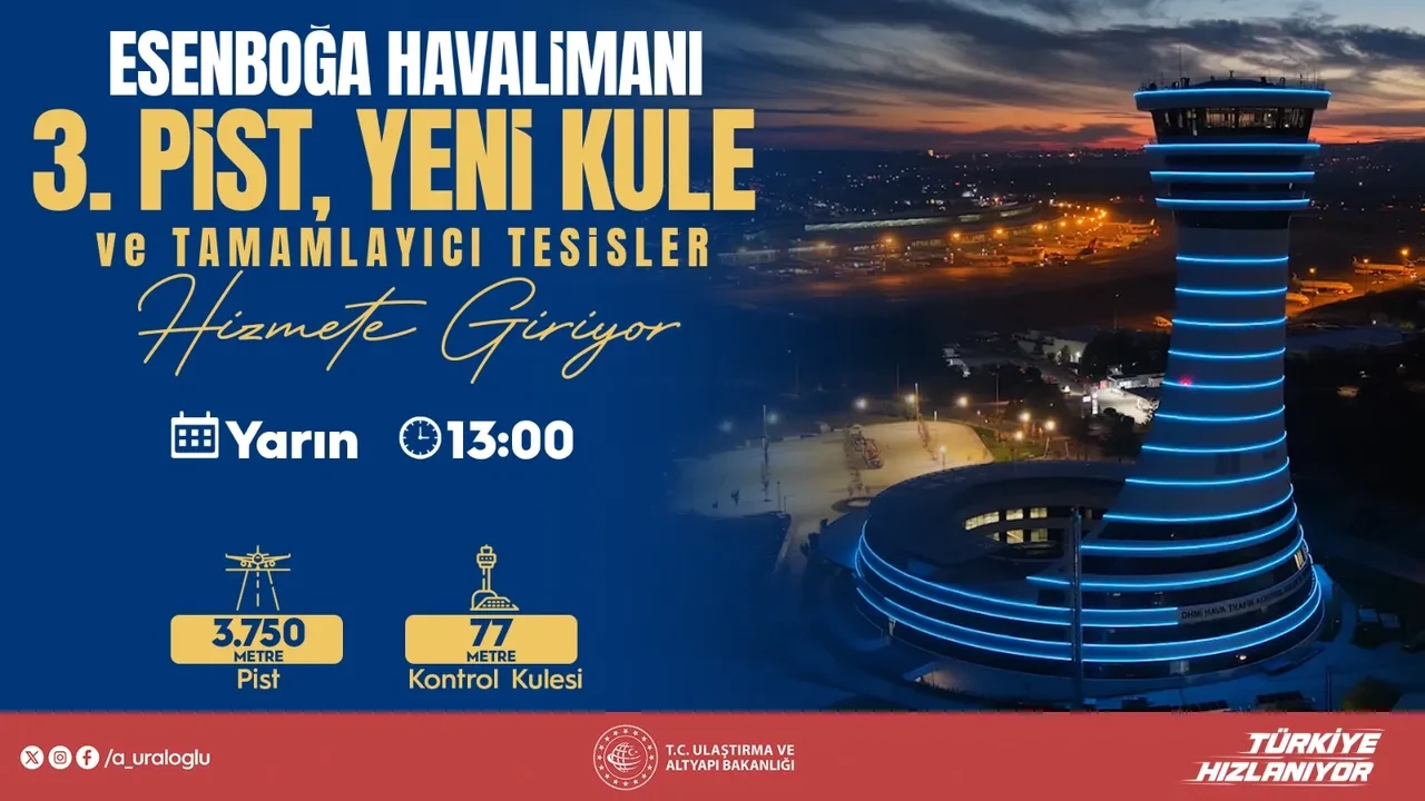 Bakan Abdulkadir Uraloğlu duyurdu! Esenboğa Havalimanı'nın 3. pisti açılıyor 