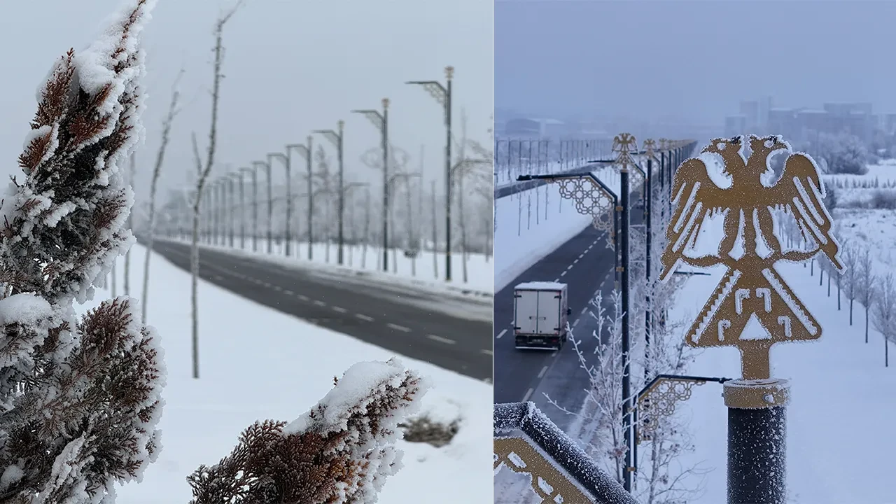 Burası Grönland değil Sivas bozkırı! Kızılırmak buz tuttu, aydınlatma direkleri bile dondu