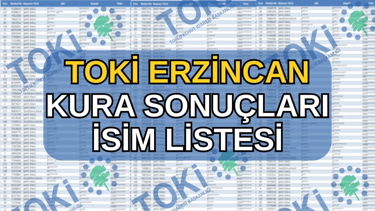 TOKİ Erzincan kura sonuçları isim listesi sorgulama ekranı 2026! TOKİ Erzincan kura sonuçları açıklandı mı, nereden bakılır?
