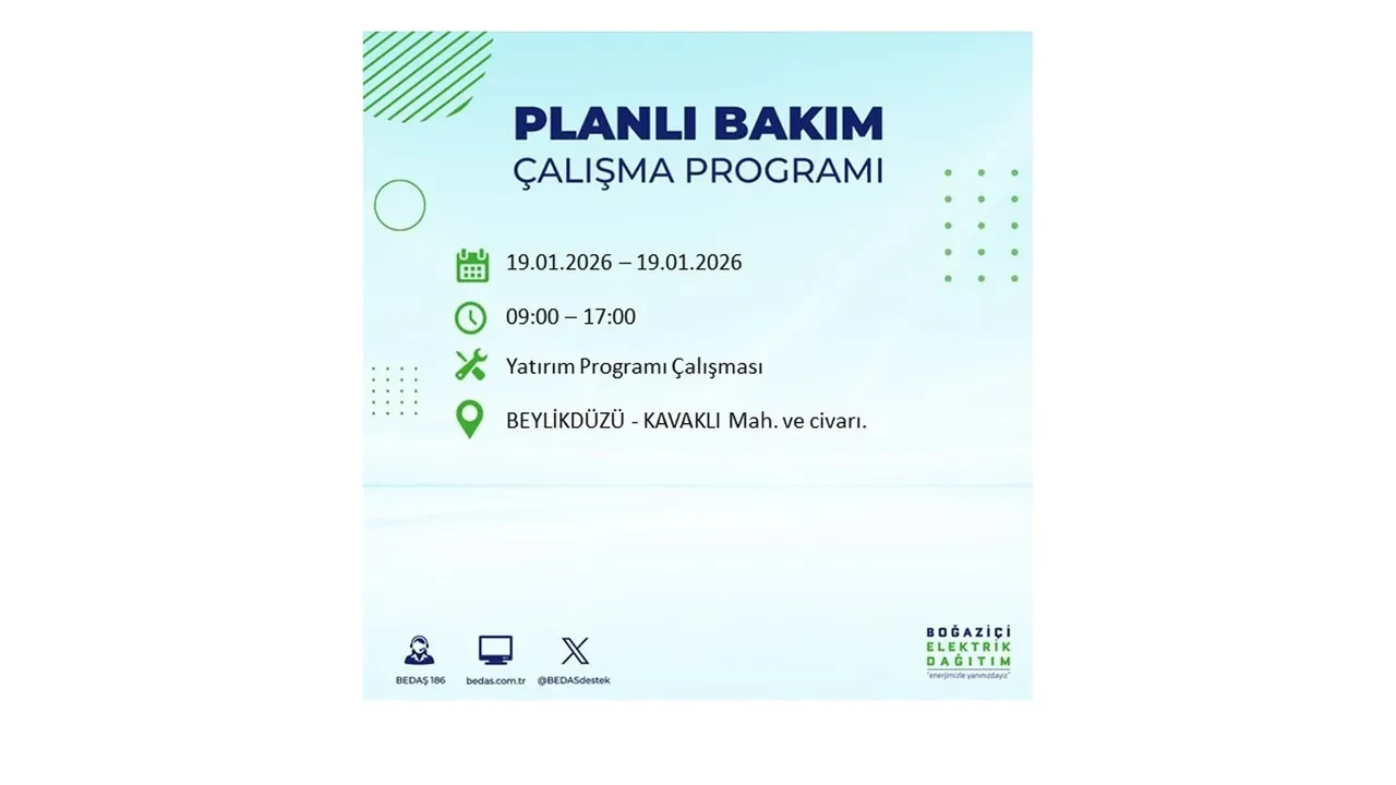 19 Ocak İstanbul elektrik kesintileri tablosu! 19 ilçe hem soğukla hem karanlıkla mücadele edecek: Elektrikler ne zaman gelecek?