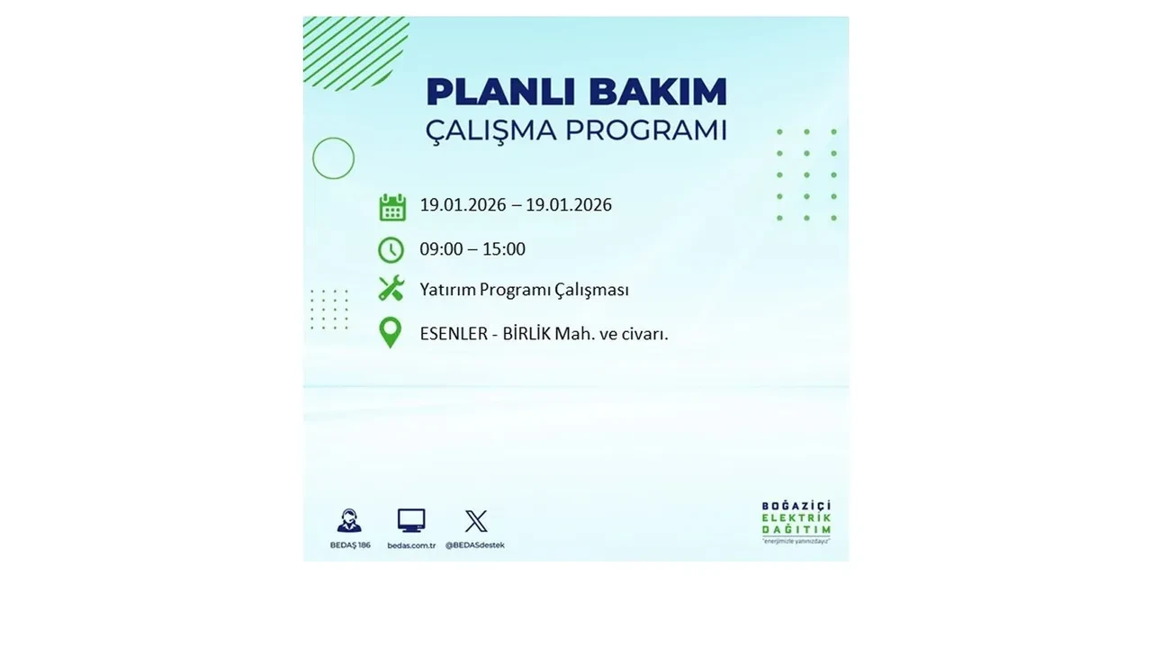 19 Ocak İstanbul elektrik kesintileri tablosu! 19 ilçe hem soğukla hem karanlıkla mücadele edecek: Elektrikler ne zaman gelecek?